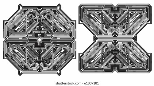 abstract tech patterns,vector illustration