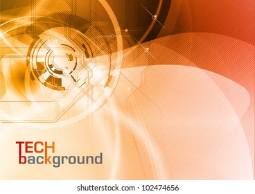 abstract tech red vector background