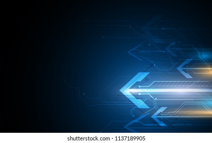 Abstract Tech Sci Fi Arrow Speed Fast Futuristic Concept Template Background Eps 10 Vector