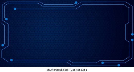 Fondo de diseño de Plantilla de marco de holograma de ciencia ficción de tecnología abstracta