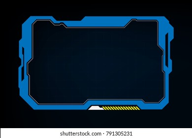 Abstract Tech Sci Fi Hologram Frame Template Design Background