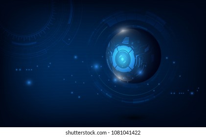 abstract tech sphere digital circuit pattern innovate concept background