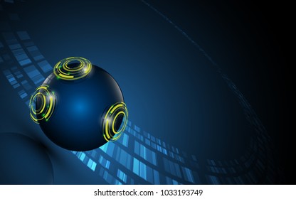 abstract tech sphere digital innovative concept background eps 10 vector