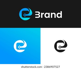 Resumen del logotipo tecnológico y tecnológico para empresas
