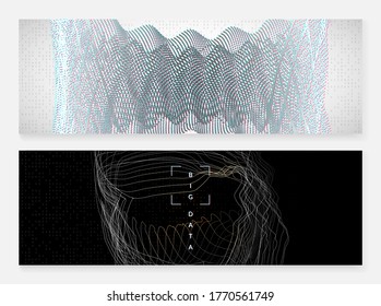 Abstract tech visuals. Digital technology background. Artificial intelligence, deep learning and big data concept for information template. Fractal abstract tech visuals backdrop.