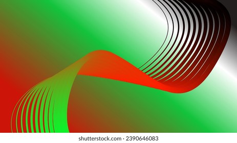 abstract tech wavy lines gradient background black red white green 