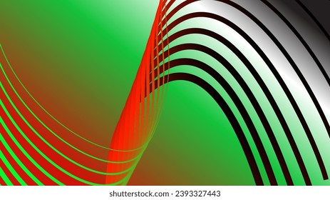 abstract tech wavy lines gradient background black red white green 