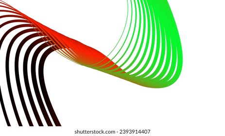 abstract tech wavy lines gradient background black red white green 