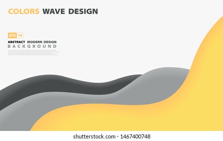Abstract tech yellow line overlap design on white background. Use for presentation, poster, ad, artwork, template design. illustration vector eps10