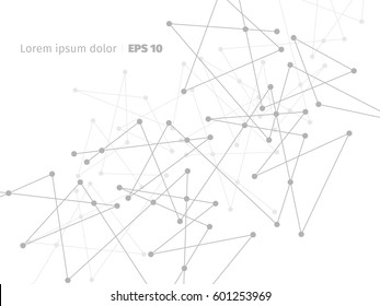 Abstract technical background. Geometric grid of communications and networks.