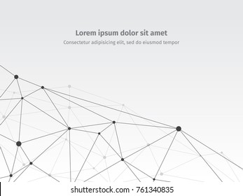 Abstract technical background. Geometric grid of communications and networks.