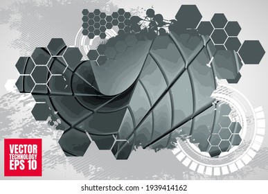 Abstrakter technischer Hintergrund, High-Tech-Kommunikationskonzept
