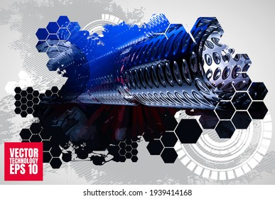 Abstract technical background, Hi-tech communication concept