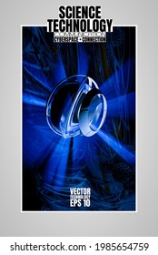 Abstract technical background, Hi-tech communication concept, vector illustration 