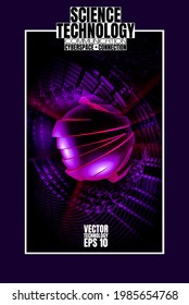 Abstract technical background, Hi-tech communication concept, vector illustration 