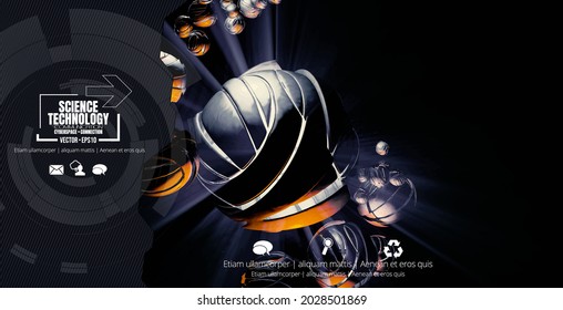 Abstract technical background, Hi-tech communication concept, vector illustration 