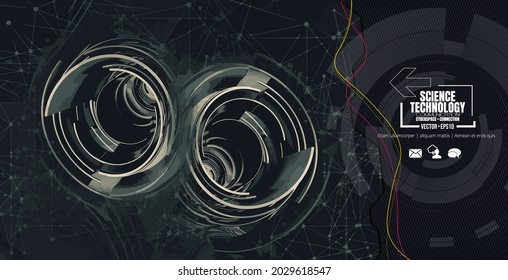 Abstract technical background, Hi-tech communication concept, vector illustration 