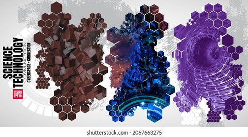 Abstract technical background, Hi-tech communication concept, vector illustration 
