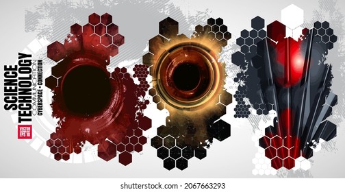 Abstract technical background, Hi-tech communication concept, vector illustration 