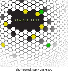 Abstract technical background made from hexagons