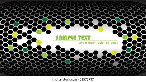 Abstract technical background made from hexagons