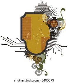 Abstract technical background series with circuit details. Check my portfolio for much more of this series as well as thousands of other great vector items.