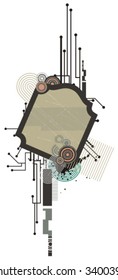 Abstract technical background series with circuit details. Check my portfolio for much more of this series as well as thousands of other great vector items.
