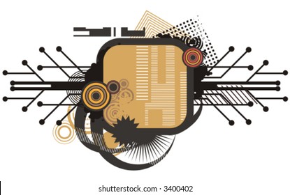 Abstract technical background series with circuit details. Check my portfolio for much more of this series as well as thousands of other great vector items.