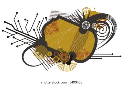 Abstract technical background series with circuit details. Check my portfolio for much more of this series as well as thousands of other great vector items.