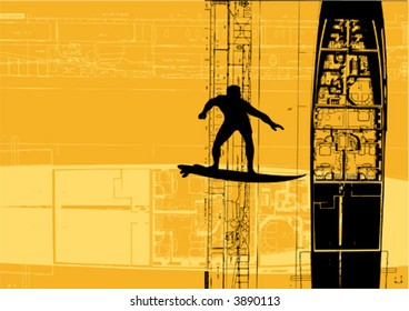 abstract technical drawing