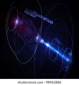 Abstract technical drawing, shiny space vector background eps10