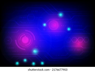 Abstract Technical graph of Bitcoin in futuristic Light out technology background Hitech communication concept innovation background, vector design
