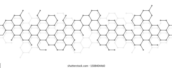 Abstract technical honeycomb background. Cellular communication. Vector illustration