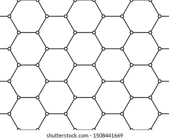 Abstract technical honeycomb seamless pattern. Vector illustration