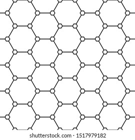 Abstract technical honeycomb seamless pattern. Vector illustration