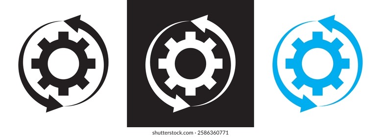 Abstract technical icon.  isolated on white and black background. Vector illustration. EPS 10