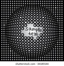 Abstract technical mosaic  background made from hexagons