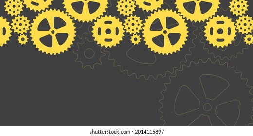 Abstract techno background with gear wheels. Vector illustration of gear mechanism. - Powered by Shutterstock - Get 15% off with code: PIKWIZARD15
