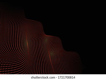 Abstract techno background with glowing dots design
