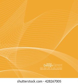 Abstract techno background with lines in waves. Technology, technical vector. 