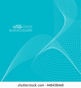 Abstract techno background with lines in waves. Technology, technical vector. 