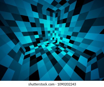 Abstract techno background in modern digital style. Business background in perspective. vector illustration