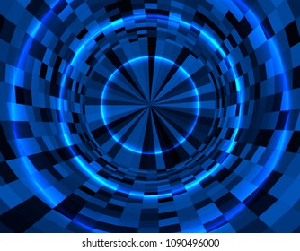 Abstract techno background in modern digital style. Business background in perspective. vector illustration