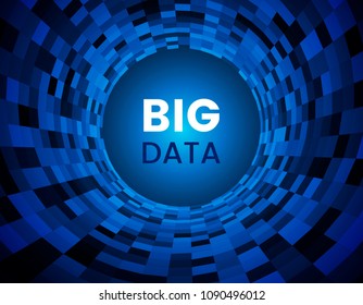 Abstract techno background in modern digital style. Business background in perspective. vector illustration