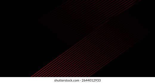 Abstract techno background of red blue lines overlapping on dark space with diagonal shape decoration. Modern graphic design element line style concept for banner, flyer, card or brochure cover