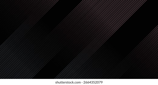 Abstract techno background of red blue lines overlapping on dark space with diagonal shape decoration. 