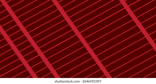 Abstract techno background of red gradient lines on dark space with diagonal effect decoration.vector