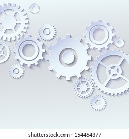 Abstract techno background:  spinning gear