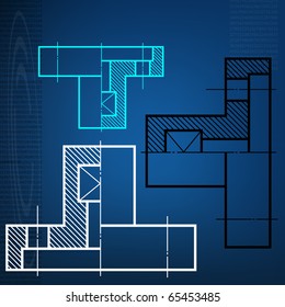 abstract techno background. vector. EPS10