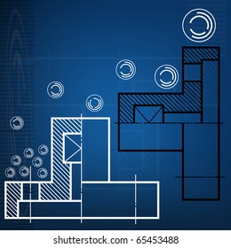 abstract techno background. vector. EPS10